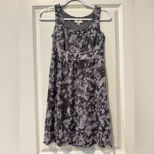 LOFT Purple and Gray Sleeveless Dress